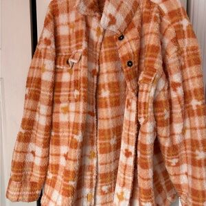 Disney Orange Plaid Women's Jacket